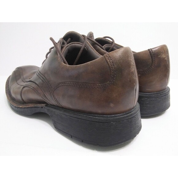 Clarks Men's Size 10.5 Booker Brown Antique Leather Distressed Oxfords Lace Up - Picture 11 of 11
